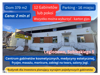 Dom mazowieckie
legionowski
Legionowo Na sprzedaż 2 000 000 PLN 379 m2 