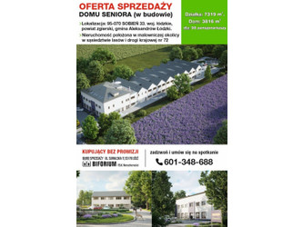 Dom łódzkie
zgierski
Aleksandrów Łódzki
Sobień Na sprzedaż 1 600 000 PLN 3816 m2 