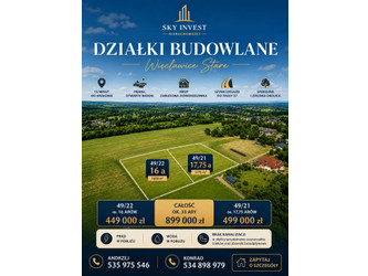 Działka małopolskie
krakowski
Michałowice
Więcławice Stare Na sprzedaż 899 000 PLN 3375 m2 
