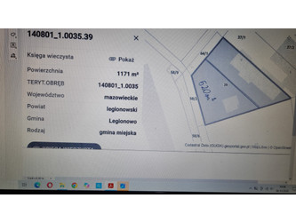 Działka mazowieckie
legionowski
Legionowo Na sprzedaż 560 000 PLN 520 m2 