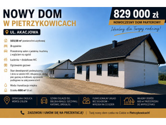 Dom śląskie
żywiecki
Łodygowice
Pietrzykowice Na sprzedaż 829 000 PLN 103,58 m2 