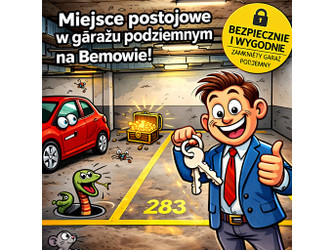 Garaż mazowieckie
Warszawa
Bemowo Do wynajęcia 350 PLN 12 m2 