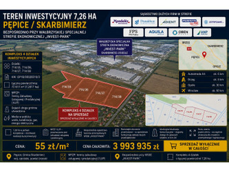 Działka opolskie
brzeski
Skarbimierz
Pępice Na sprzedaż 3 993 935 PLN 72 617 m2 