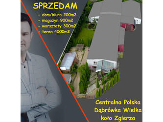 Magazyn łódzkie
zgierski
Zgierz
Dąbrówka-Sowice Na sprzedaż 2 300 000 PLN 1300 m2 